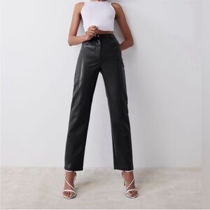 Aritzia Wilfred the Melina Black Faux Leather Pants